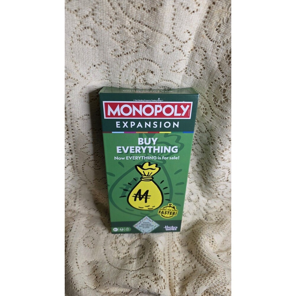 Monopoly Buy Everything Expansion Game Hasbro 8+ Complete in Box Monopoly NEW